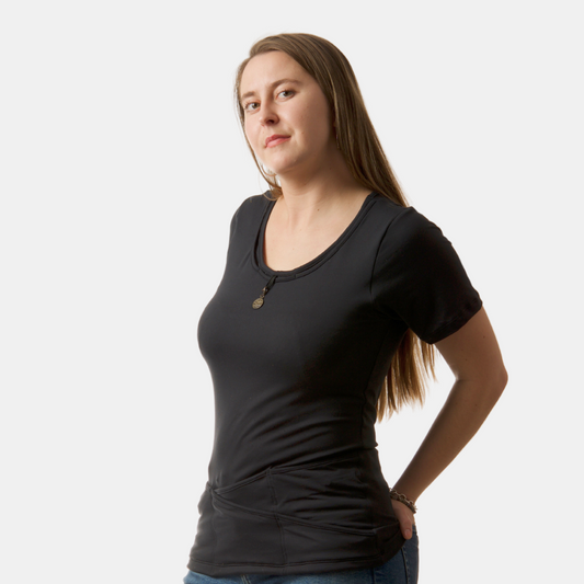 Seriously Soft™ TuckTop™  Retro Tee in Black
