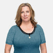 Piped Teal Blue TuckTop® Tee