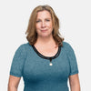 Piped Teal Blue TuckTop® Tee