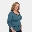 Seriously Soft™ Long Sleeve TuckTop™ - Teal Blue