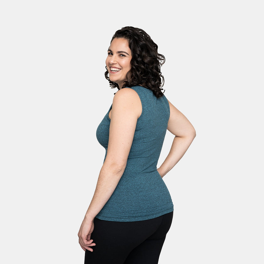 Piped Teal Blue TuckTop™ Tank